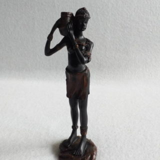 Figurine femme africaine imitation bronze