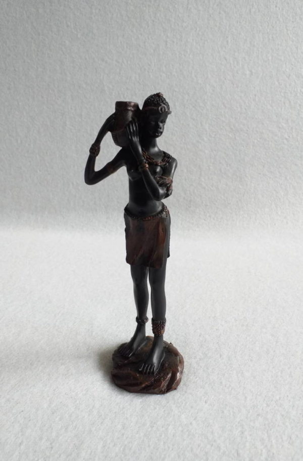 Figurine femme africaine imitation bronze