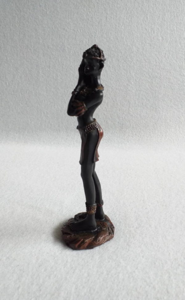 Figurine femme africaine imitation bronze