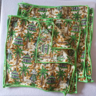 Serviettes de table en tissu wax africain