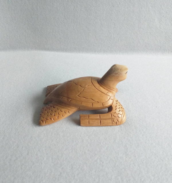 Tortue africaine en bois sculpté