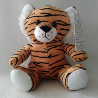 Peluche doudou tigre en velboa