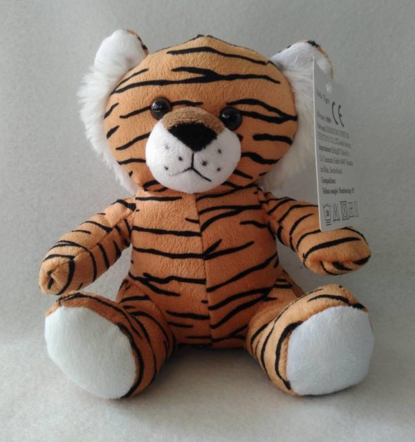 Peluche doudou tigre en velboa